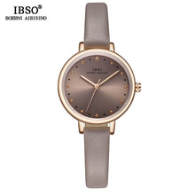 Load image into Gallery viewer, IBSO Brand Luxury Ladies Quartz Watch Leather Strap Montre Femme Fashion Women Wrist Watches Relogio Feminino Female Clock