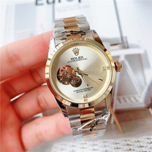 Load image into Gallery viewer, rolex- Fashion Brand Automatic Mechanical Watches Men's Waterproof Skeleton Wrist Watch With women men Leather strap 04105