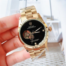 Load image into Gallery viewer, rolex- Fashion Brand Automatic Mechanical Watches Men's Waterproof Skeleton Wrist Watch With women men Leather strap 04105