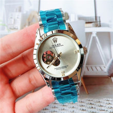 Load image into Gallery viewer, rolex- Fashion Brand Automatic Mechanical Watches Men's Waterproof Skeleton Wrist Watch With women men Leather strap 04105