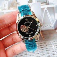 Load image into Gallery viewer, rolex- Fashion Brand Automatic Mechanical Watches Men's Waterproof Skeleton Wrist Watch With women men Leather strap 04105