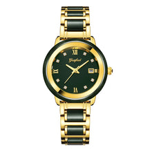 Load image into Gallery viewer, GEZFEEL Genuine Jade Quartz Watches Advanced movement Running Luxury Ladies Waterproof Watch With certificate Relogio Feminino
