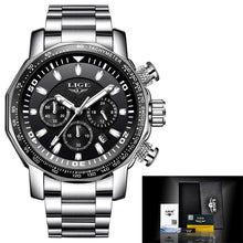Load image into Gallery viewer, 2020 LIGE Top Brand Luxury Mens Watches Full Steel Watch Male Military Sport Waterproof Watch Men Quartz Clock Relogio Masculino
