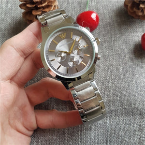 Armani- Luxury Brand women quartz Watches men Watch Stainless Steel Strap wristwatch classic watch father gift 579 orders
